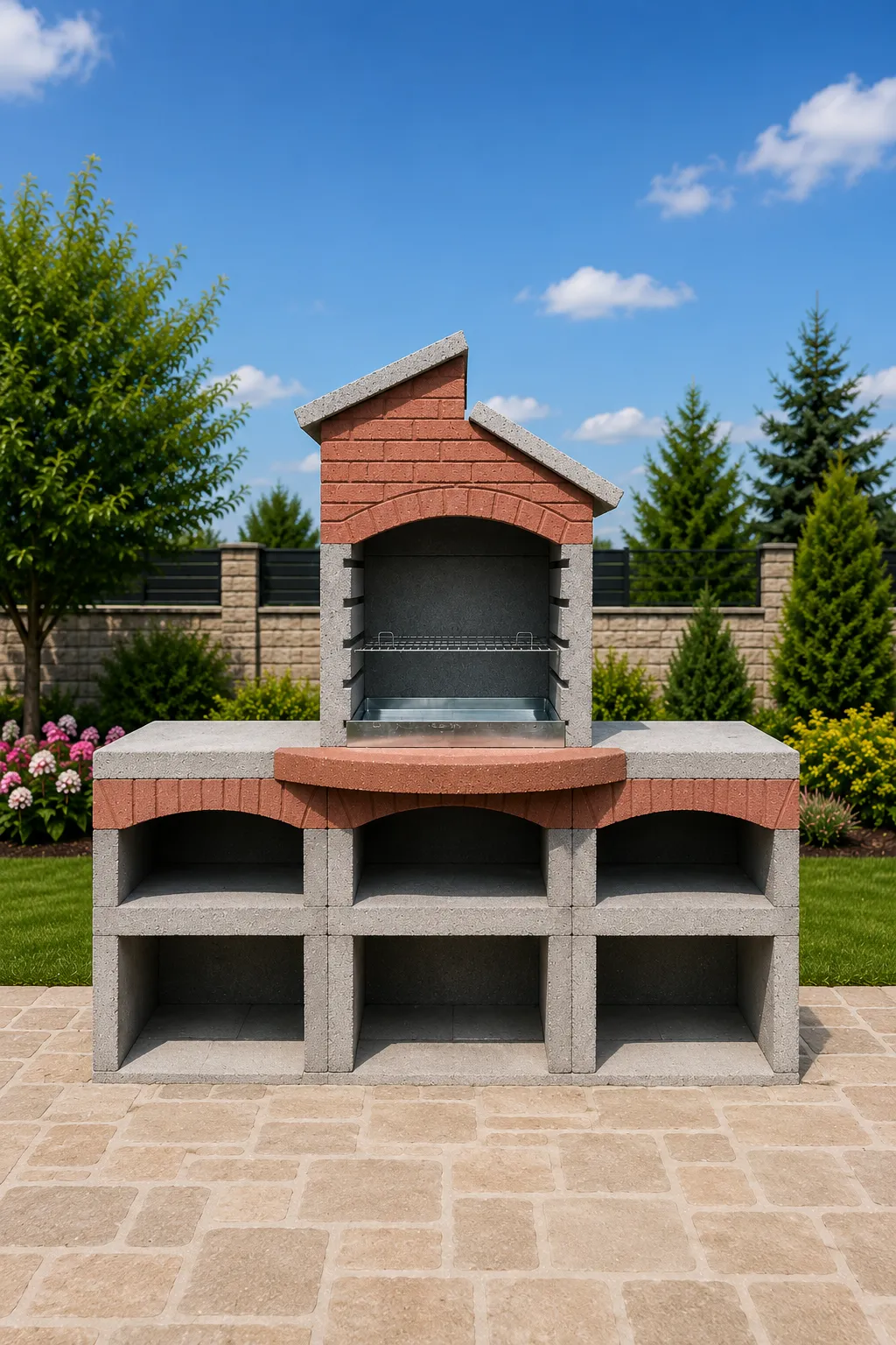 Model 304 Prestij Çift Ek Masalı Beton Barbekü — Ankara Barbekü